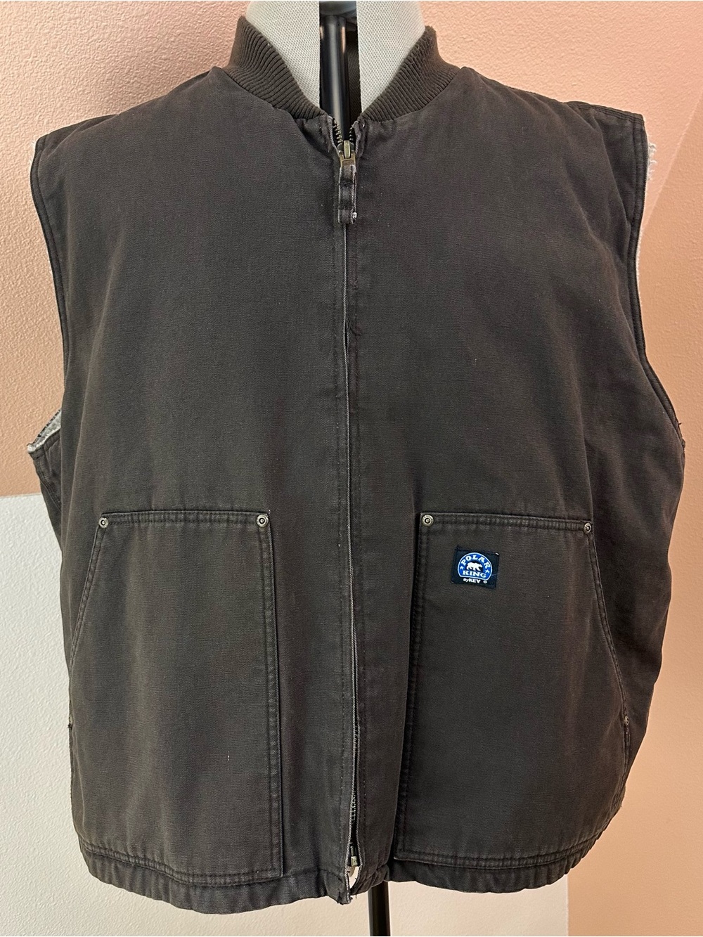 Polar King by Key Premium Berber Sherpa Lined Vest Mens 3XL Zip Front Duck Work